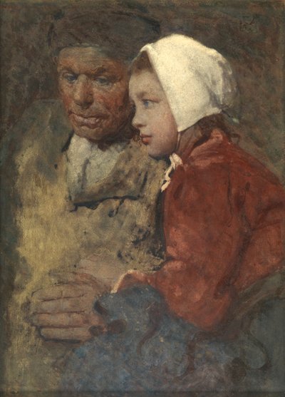 Apoyo mutuo (acuarela con goma arábiga) de William Lee Hankey