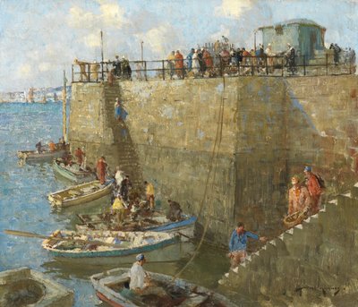Pequeña embarcación, Concarneau (óleo sobre lienzo) de William Lee Hankey