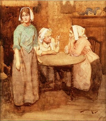 The Deserted Village (acuarela sobre papel) de William Lee Hankey