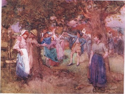 La pareja de baile, que simplemente buscaba renombre, aguantando para cansar al otro (litografía en color) de William Lee Hankey