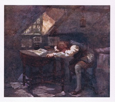 Fuente de toda mi dicha y de todo mi dolor, me encontraste pobre al principio y me mantienes así (litografía en color). de William Lee Hankey