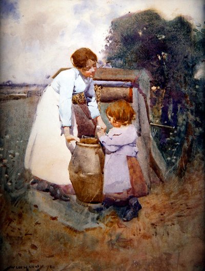 Dos niñas en el pozo de William Lee Hankey