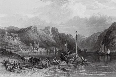 Bacharach, a orillas del Rin (grabado) de William Leighton (after) Leitch