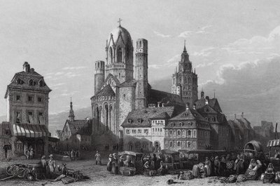 Catedral de Mayence, Rin (grabado) de William Leighton (after) Leitch