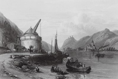Cerca de Andernach, en el Rin (grabado) de William Leighton (after) Leitch