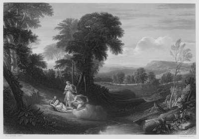 El Nacimiento de Belphoebe y Amorett, del cuadro en la Colección Real de William Leighton (after) Leitch