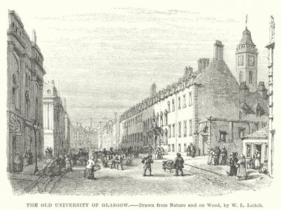 La Antigua Universidad de Glasgow (grabado) de William Leighton (after) Leitch