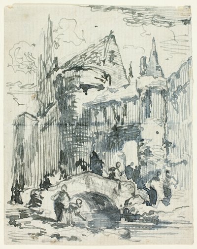 Puente y portal de la ciudad de William Leighton Leitch