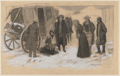 Boceto para "Navidad en el río" de William Leroy Jacobs