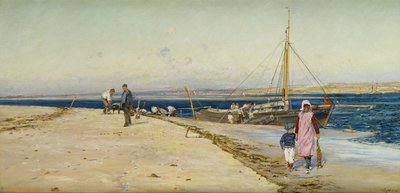 Figuras en las orillas de un estuario de William Lionel Wyllie