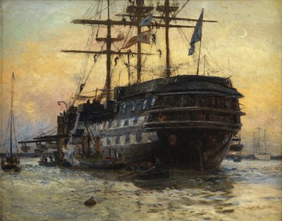 HMS Warspite de William Lionel Wyllie