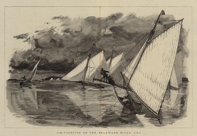 Navegación en hielo en el río Delaware, EE.UU. de William Lionel Wyllie
