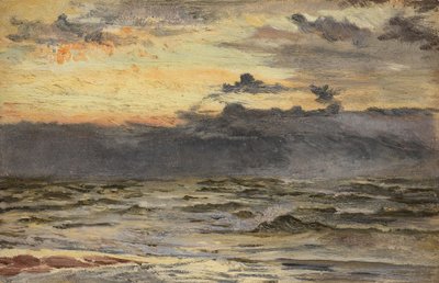 Estudio para El Mar-Playa después de una Tormenta (Petróleo a bordo) de William Lionel Wyllie
