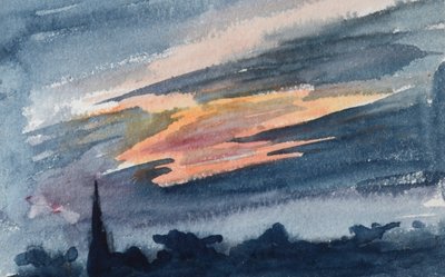 Tormenta al atardecer de William Lionel Wyllie