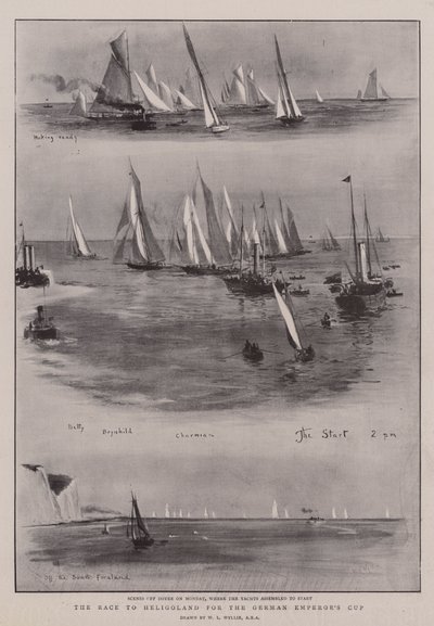 La Carrera a Heligoland por la Copa del Emperador Alemán de William Lionel Wyllie