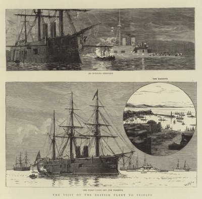 La Visita de la Flota Británica a Trieste de William Lionel Wyllie