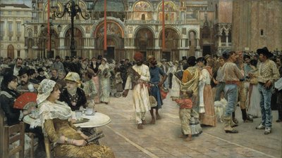 La Piazza de San Marcos, Venecia de William Logsdail