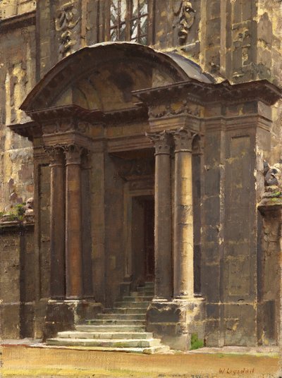El pórtico del viejo Ashmolean, Oxford de William Logsdail