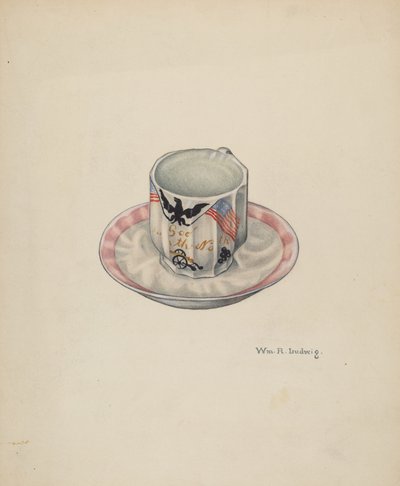 Taza y platillo, c. 1940 de William Ludwig