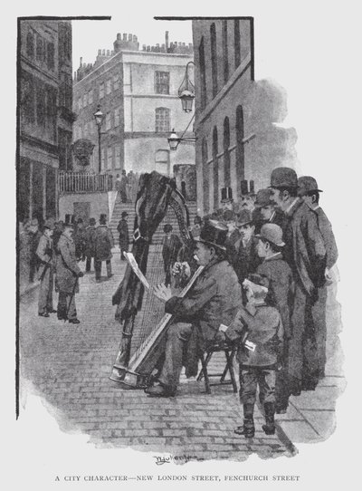 Un Personaje de la Ciudad, New London Street, Fenchurch Street de William Luker