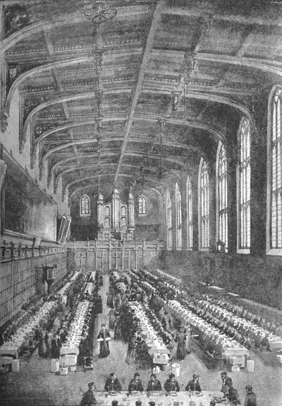 Christs Hospital, Gran Salón - Niños en la cena, 1891 de William Luker