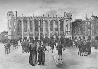 Hospital de Cristo, Newgate Street - Niños en el patio de recreo de William Luker