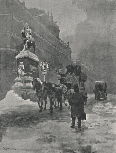 Holborn Circus - Una mañana de invierno, 1891 de William Luker