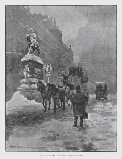 Circo de Holborn, una mañana de invierno de William Luker