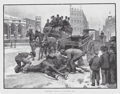 Viaducto de Holborn, un Día Resbaladizo de William Luker
