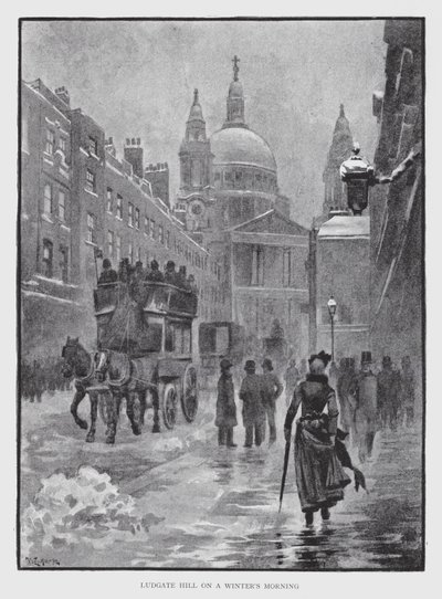 Ludgate Hill en una mañana de invierno de William Luker