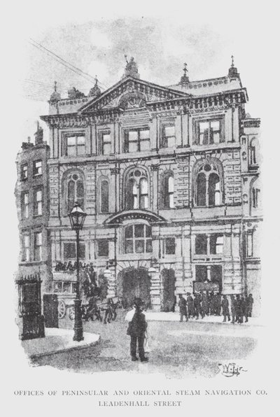 Oficinas de la Compañía de Navegación Peninsular y Oriental, Leadenhall Street de William Luker