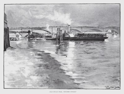 Muelle del viejo cisne, Thames Street de William Luker