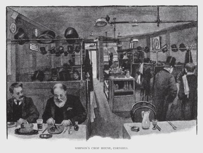 Casa de Comidas de Simpson, Cornhill de William Luker