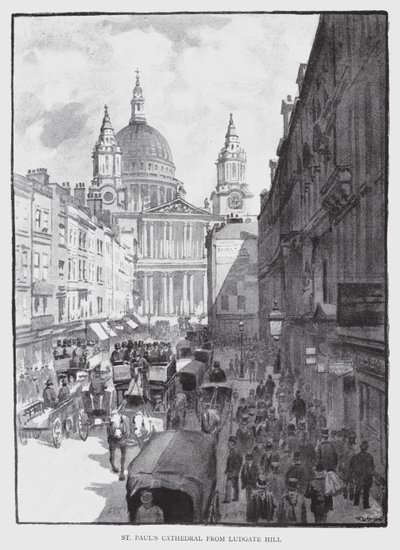Catedral de San Pablo desde Ludgate Hill de William Luker
