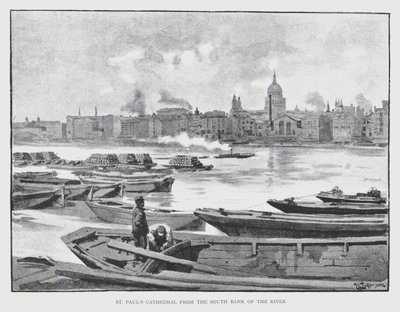 Catedral de San Pablo desde la Ribera Sur del Río de William Luker
