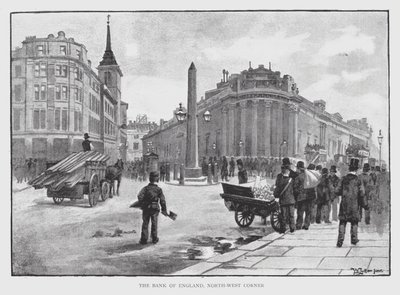 El Banco de Inglaterra, esquina noroeste de William Luker