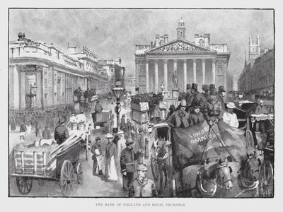 El Banco de Inglaterra y Royal Exchange de William Luker
