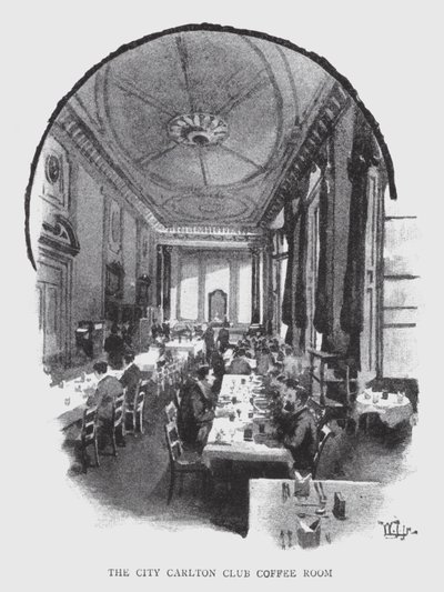 Sala de café del City Carlton Club de William Luker