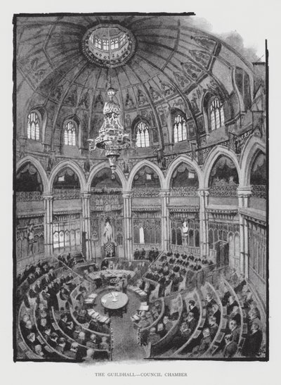 El Guildhall, Cámara del Consejo de William Luker