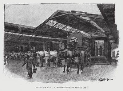 La Compañía de Entrega de Paquetes de Londres, Fetter Lane de William Luker