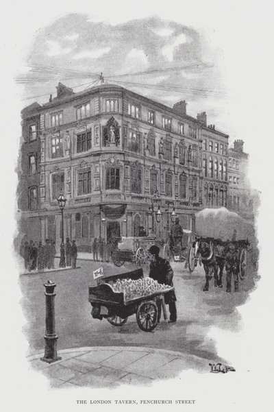 La Taberna de Londres, Calle Fenchurch de William Luker