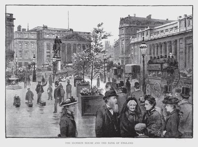 Mansion House y el Banco de Inglaterra de William Luker