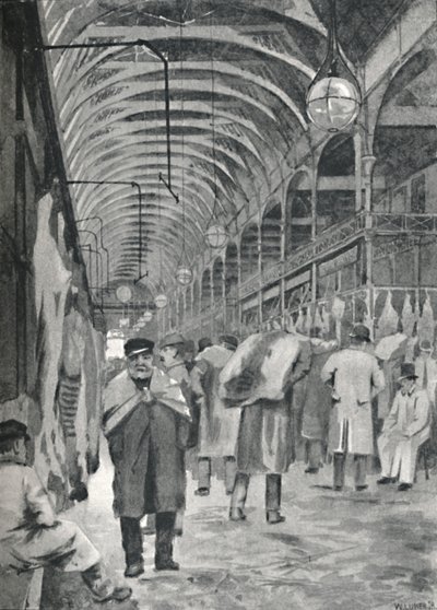 El Mercado de Carne Metropolitano, Smithfield, 1891 de William Luker