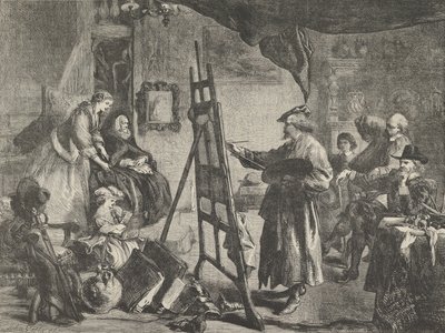 El Estudio de Rembrandt, tableau de J. Gilbert, noviembre 14, 1861 de William Luson Thomas