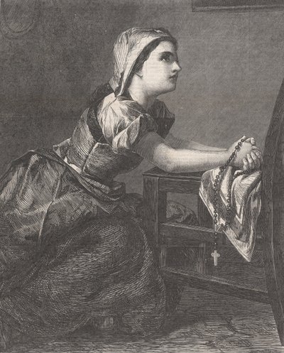 La Prière, de Illustrated London News, 2 de marzo de 1867 de William Luson Thomas