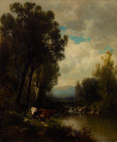 ganado en el río de William M. Hart