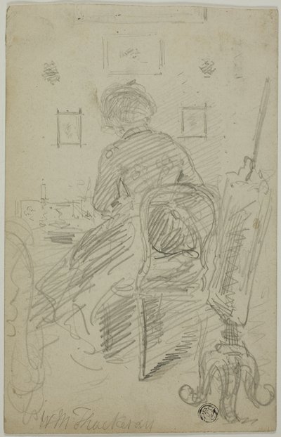 Dama que escribe (vista posterior) de William Makepeace Thackeray