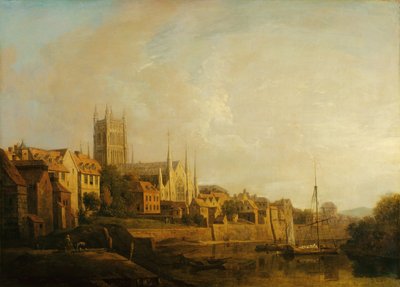 Vista de la Catedral de Worcester desde el Río de William Marlow