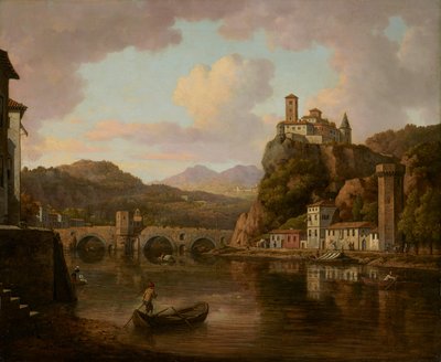 Castillo en el río Ródano, Francia de William Marlow