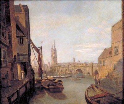Puente de Londres desde Pepper Alley Stairs de William Marlow